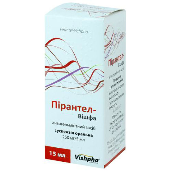 Пирантел-Вишфа суспензия оральная 250 мг/5 мл 15 мл